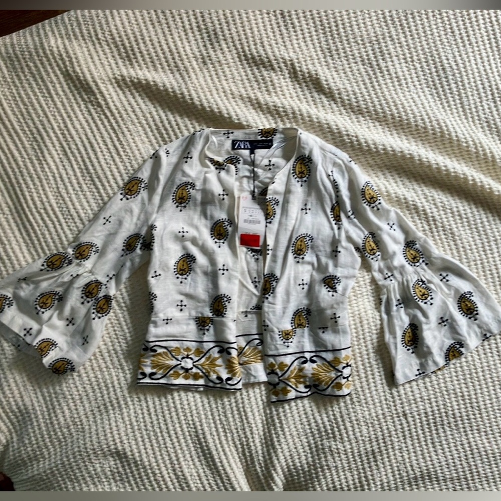 Zara Paisley Blazer NWT